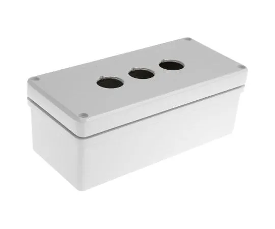 63-7479-70 Eaton M22 Push Button Enclosure, 3 Hole RAL7032, 22mm Diameter Aluminium I3M-SAL