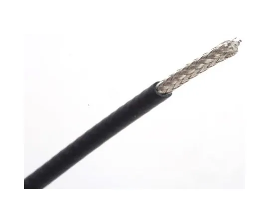 63-7439-62 TE Connectivity Black Unterminated to Unterminated RG316 Coaxial Cable, 50 Ω 2.5mm OD 100m CLFH-316