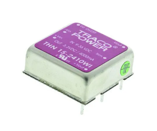 63-7358-07 TRACOPOWER THN 15WI 15W Isolated DC-DC Converter Through Hole, Voltage in 9 → 36 V dc, Voltage out 3.3V dc THN 15-2410WI