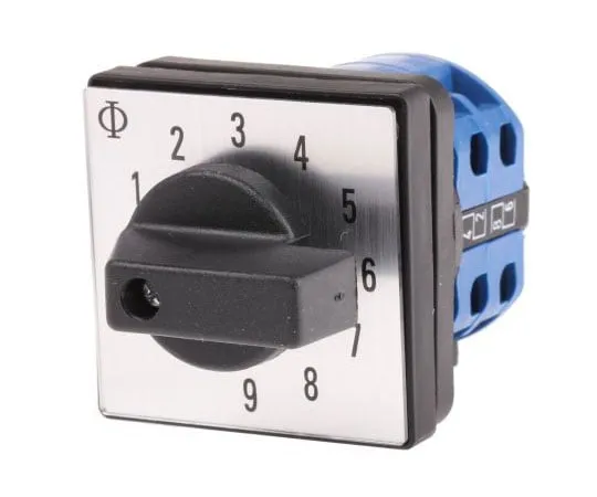 63-7485-88 Kraus & Naimer 10 Position Rotary Switch, 600 V, 6 A, Rotary Knob Actuator CAD11A550/GBA001EF