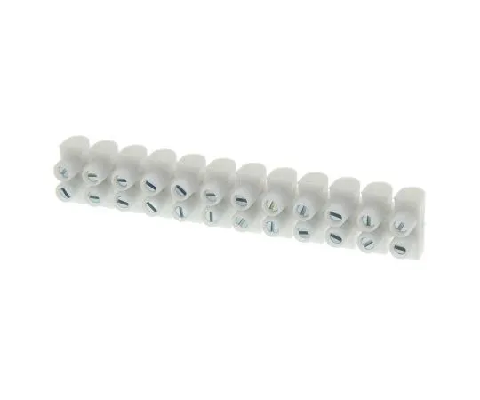 63-7462-97 Legrand 0 342 21 Terminal Strip, Straight, 12way, 2 Row, 24A, 400 V, length 94mm, White 0 342 21