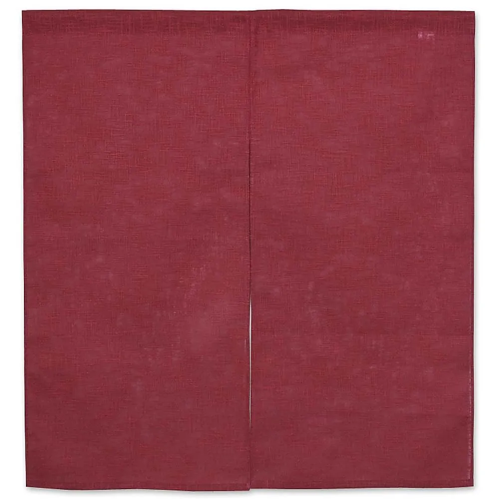 62-6318-79 Half Noren Cotton Plain Bordeaux 001-04