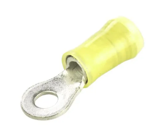 63-7383-68 TE Connectivity PIDG Series Insulated Crimp Ring Terminal, M4 Stud Size, 2.6mm² to 6.6mm² Wire Size, Yellow 35108