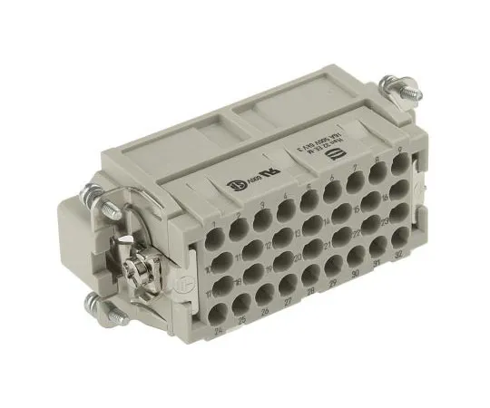 63-7464-62 Han EE Series size 16 B Connector Insert, Male, 32 Way, 16A, 500 V 9320323001
