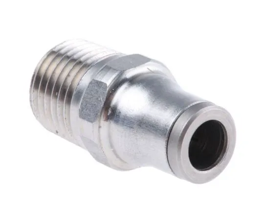 63-7434-01 Legris Pneumatic Straight Threaded-to-Tube Adapter, R 1/4 Male, Push In 6 mm 3805 06 13
