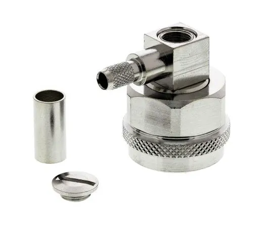 63-7477-56 Telegartner 50Ω Right Angle Cable Mount N Type Connector, Plug, Solder Termination, 0 → 11GHz, RG141 A/U, RG58 J01020A0035