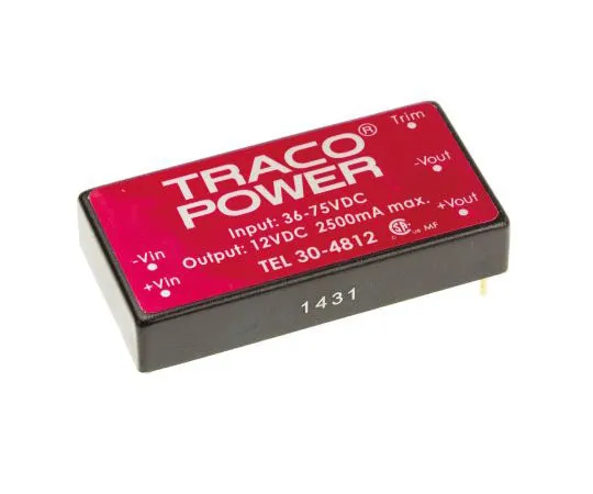 63-7358-27 TRACOPOWER TEL 30 30W Isolated DC-DC Converter Through Hole, Voltage in 36 → 75 V dc, Voltage out 12V dc TEL 30-4812