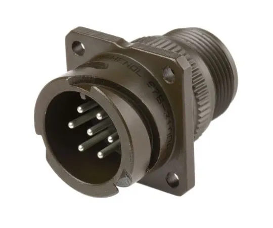 63-7545-57 Amphenol 97B Series, 7 Way Wall Mount MIL Spec Circular Connector Receptacle, Pin Contacts,Shell Size 16S, Bayonet TEN 25-2411