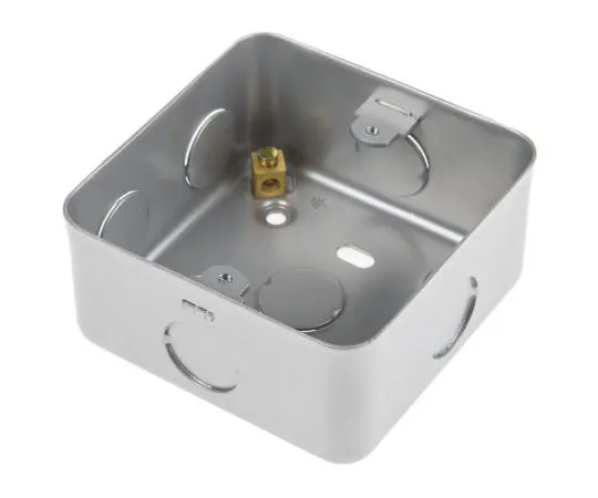 63-7505-45 RS PRO Grey Matt Metal Clad Back Box, BS Standard, IP20, Surface Mount, 1 Gangs 361-1962
