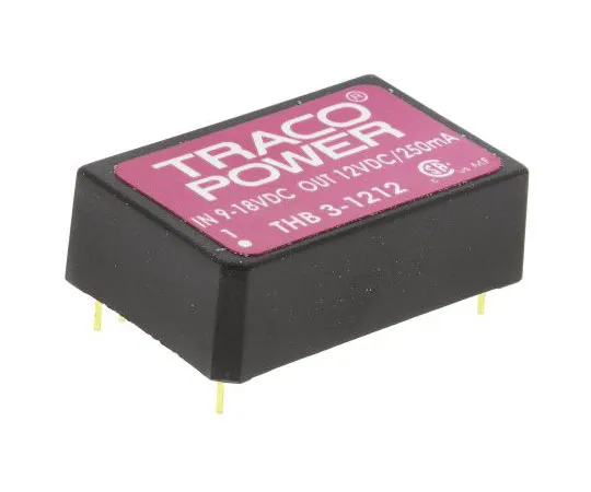 63-7357-77 TRACOPOWER THB 3 3W Isolated DC-DC Converter Through Hole, Voltage in 9 → 18 V dc, Voltage out 12V dc Medical THB 3-1212