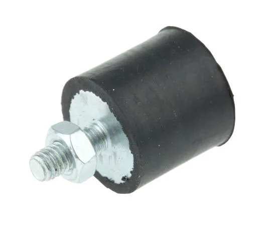 63-7440-62 FIBET 1615VD10-60 15mm Shock Mount M4 16mm Diameter 25.5kg Compression Load 3mm, Male to Female Natural Rubber 1615VD10-60