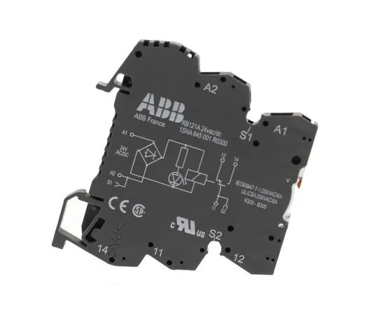 63-7669-29 ABB R600 Series 24V ac/dc DIN Rail Interface Relay Module, SPDT 1SNA645001R0300  RB121-24VUC