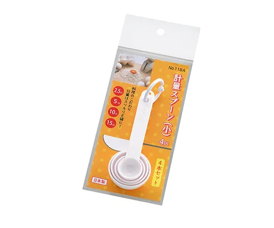 62-9962-10 Measuring Spoon (Small) 4pc Set With Headers No.118A