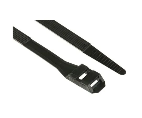 63-7659-13 RS PRO Black Nylon Double Locking Cable Tie Cable Tie, 360mm x 9 mm 666-4685
