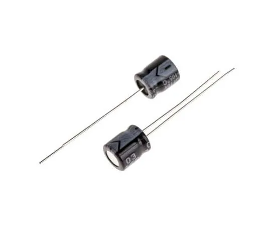 63-7727-54 RS PRO 100μF 16V dc Aluminium Electrolytic Capacitor, Through Hole 6 (Dia.) x 7mm +105°C 6mm 2.5mm 7mm 170-1062