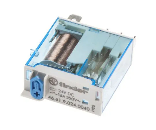 63-7597-16 Finder46 Series SPDT Non-Latching Relay Plug In, 24V dc Coil, 16A 46.61.9.024.0040