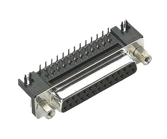 63-7701-19 Harting 37 Way Right Angle Through Hole PCB D-sub Connector Plug, 2.77mm Pitch, with 4-40 UNC Threaded Inserts, 9684637812