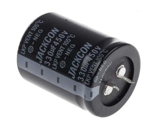 63-7722-52 RS PRO 330μF 450V dc Aluminium Electrolytic Capacitor, Through Hole 35 (Dia.) x 45mm +105°C 35mm 10mm 45mm 706-3336