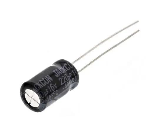 63-7736-45 RS PRO 220μF 16V dc Aluminium Electrolytic Capacitor, Through Hole 6.3 (Dia.) x 11mm +105°C 6.3mm 2.5mm 11mm 170-1168