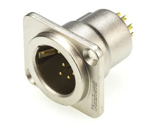 63-7657-31 Amphenol 7 Way Panel Mount XLR Connector, Male, Gold Plated Contacts AC7MDZ