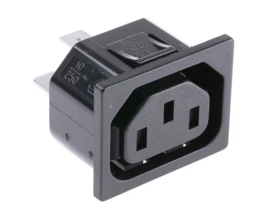 63-7620-51 Schurter C13 Snap-In IEC Plug Socket, 15A, 250 V ac 4724