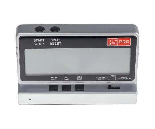 63-4794-82 RS PRO Silver Combination Clock/Timer/Stopwatch 440-9805