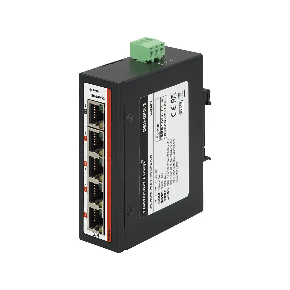 69-3001-44 Industrial PoE Switching Hub 5-port Giga Built-in Booster DEH-GP5V3 DEH-GP5V3