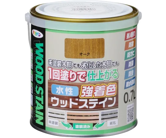 67-7121-39 Water-based Strong Colored Wood Stain 0.7 L Oak