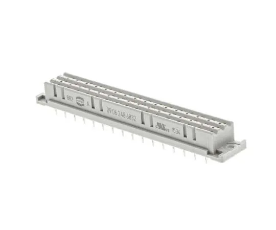 63-7702-50 HARTING 48 Way 5.08mm Pitch, Type F Class C2, 3 Row, Straight DIN 41612 Connector, Socket 9062486832