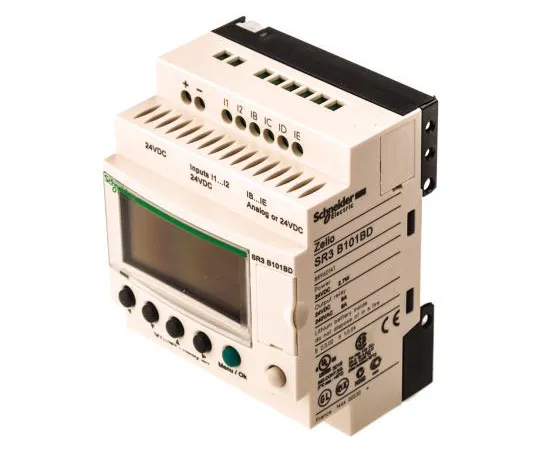 63-7565-28 Schneider Electric Zelio Logic Module, 24 V dc Relay, 6 x Input, 4 x Output With Display SR3B101BD
