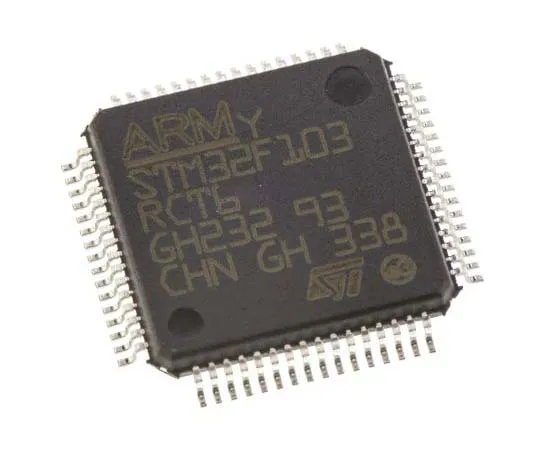63-7745-07　STMicroelectronics STM32F103RCT6, 32bit ARM Cortex M3 Microcontroller, 72MHz, 256 kB Flash, 64-Pin LQFP　STM32F103RCT6