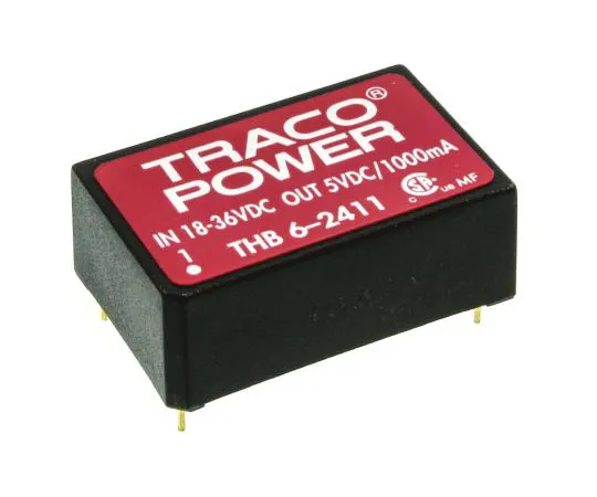 63-7658-69 TRACOPOWER THB 6 6W Isolated DC-DC Converter Through Hole, Voltage in 18 → 36 V dc, Voltage out 5V dc Medical THB 6-2411