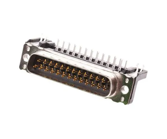 63-7669-42 Harting 25 Way Right Angle Through Hole PCB D-sub Connector Plug, 2.76mm Pitch, with Boardlocks, M3 Threaded Inserts 9653627811