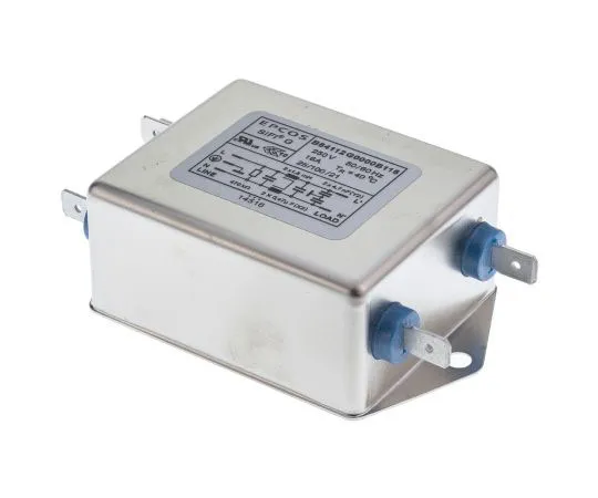 63-7589-54 EPCOS B84112G Series 16A 250 V ac/dc 50 → 60Hz Chassis Mount RFI Filter, with Screw Terminals, Single Phase B84112G0000B116