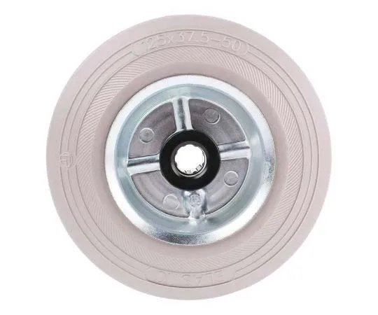 63-7704-19 LAG Black, White Rubber Castor Wheels 12062G, 120kg 12062G