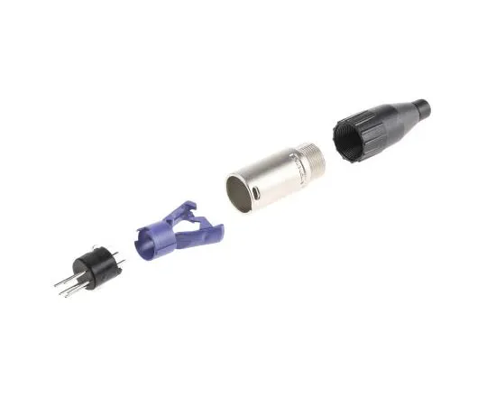 63-7657-29 Amphenol 5 Way Cable Mount XLR Connector, Male, Silver Plated Contacts, 133 V ac AC5MJ