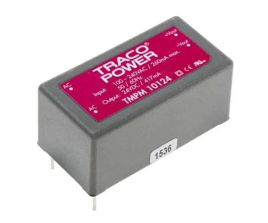 63-7725-43 TRACOPOWER 10W 1 Output Embedded Switch Mode Power Supply SMPS, 417mA, 24V dc Encapsulated TMPM 10124