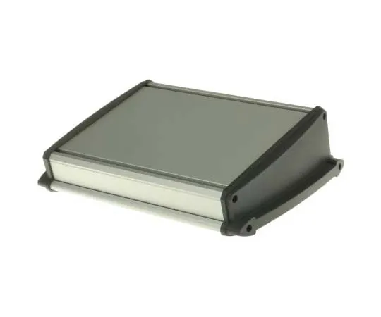 63-7718-78 Bopla Alu-Topline, Sloped Front, ABS, Aluminium, 200 x 181.2 x 68.2mm Desktop Enclosure, Black, Light Grey 92865200.MT6