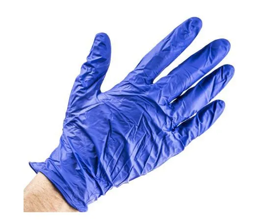 63-7636-03 BM Polyco Blue Nitrile Gloves size 8.5 - L Powder-Free x 100 MFNP100/03