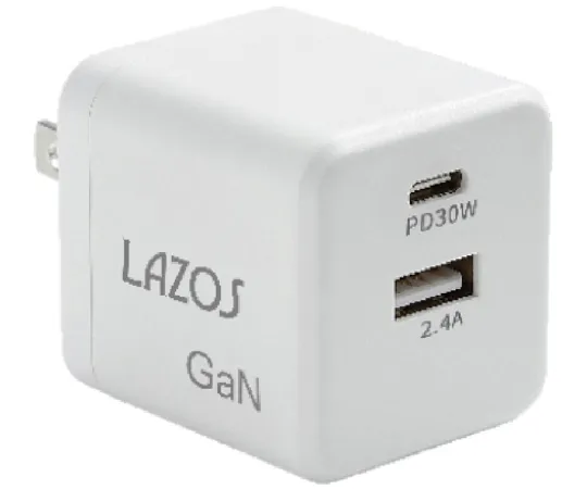 66-0023-07 Gallium Nitride AC Charger 2 Port C (PD) +A Port 30 W L-AC-G30