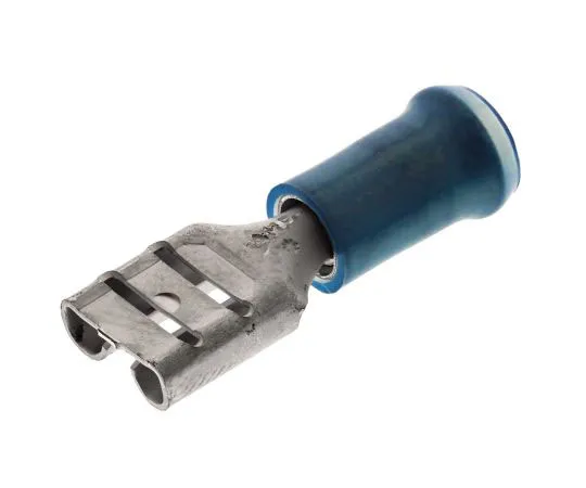 63-7681-99 TE Connectivity PIDG FASTON .250 Series Blue Insulated Crimp Receptacle, 6.35 x 0.81mm, 1mm² to 2.5mm², 17AWG to 13AWG, 9-160313-5