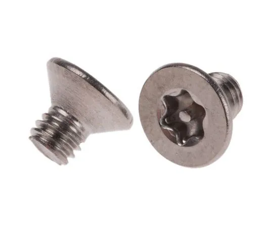 63-7642-26 Plain Flat Stainless Steel Tamper Proof Security Screw, M4 x 6mm 621-2530
