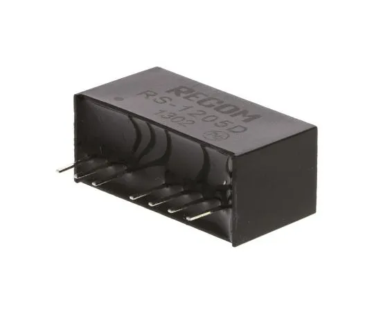 63-7568-28 Recom RS 2W Isolated DC-DC Converter Through Hole, Voltage in 9 → 18 V dc, Voltage out ±5V dc RS-1205D