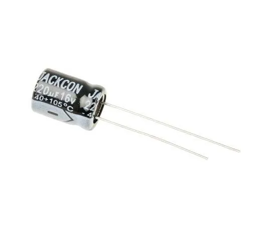 63-7736-47 RS PRO 220μF 16V dc Aluminium Electrolytic Capacitor, Through Hole 8 (Dia.) x 11mm +105°C 8mm 3.5mm 11mm 170-1169