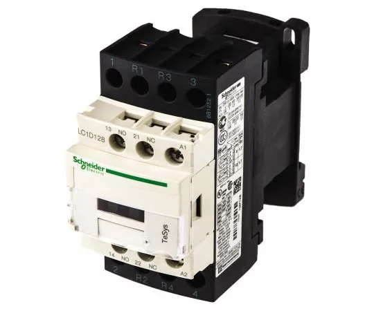 63-7554-74 Schneider Electric 4 Pole Contactor, 12 A, 110 V ac Coil, TeSys D, 2NO/2NC LC1D128F7