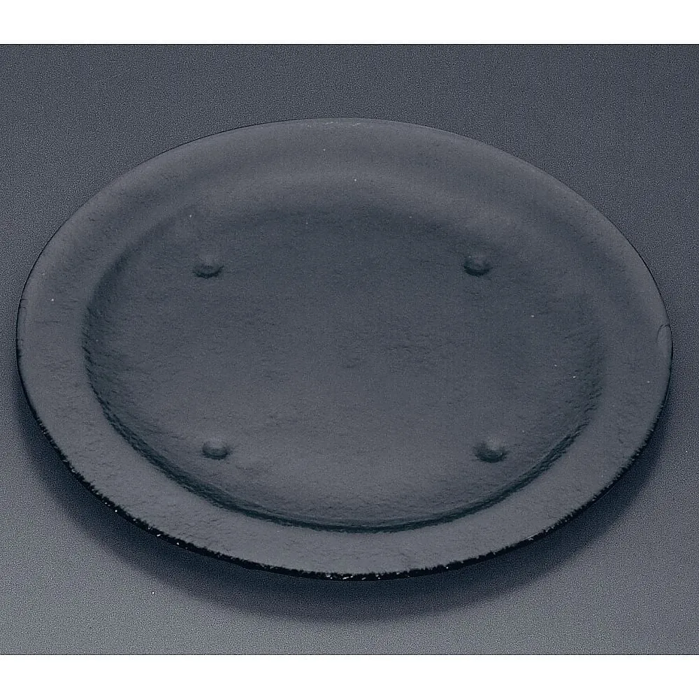 62-6835-86 Tiger Glass Round Plate 340 161-031-01 Gray