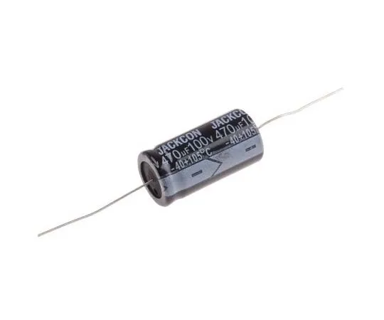 63-7728-44　RS PRO 470μF 100V dc Aluminium Electrolytic Capacitor, Through Hole 18 (Dia.) x 36mm +105°C 18mm 36mm　170-1134