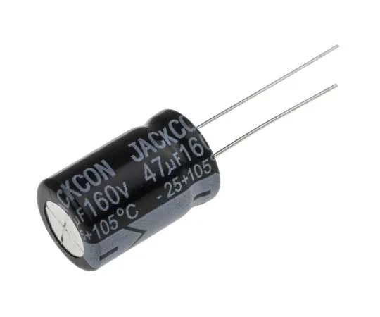 63-7738-05 RS PRO 47μF 160V dc Aluminium Electrolytic Capacitor, Through Hole 13 (Dia.) x 21mm +105°C 13mm 5mm 21mm 170-1296