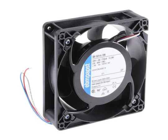 63-7557-87 ebm-papst DV5200 Series Axial Fan, 127 x 127 x 38mm, 270m³/h, 20W, 24 V dc DV5214/2N