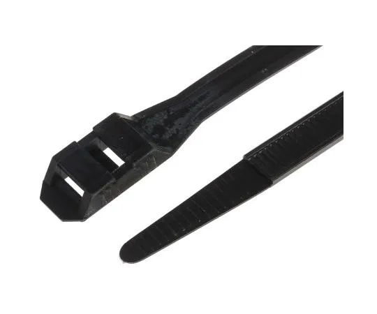 63-7659-11 RS Black Nylon Double Locking Cable Tie Cable Tie, 235mm x 9 mm 666-4679